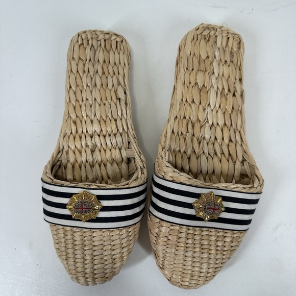 Coldstream Guards Raffia Woven straw sandals slippers‎ shoes men\'s 7.5